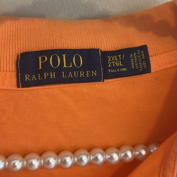 Polo Ralph Lauren Men’s TALL Orange Polo. Size 2XLT - Picture 3 of 5